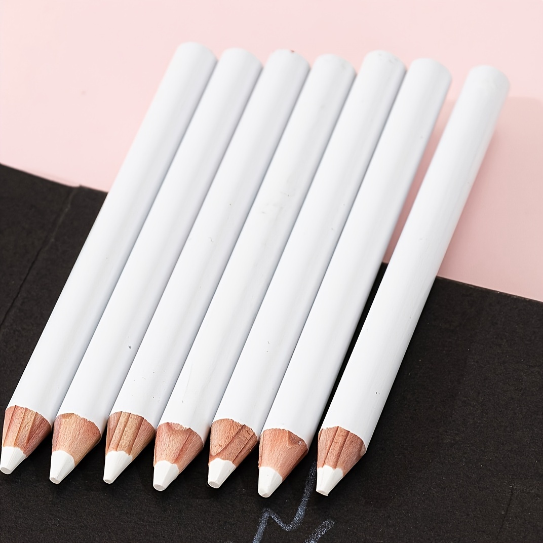 

10pcs White Marking Pencils - Water Soluble Fabric Chalk For Sewing & Quilting, Washable Craft Tools, Sewing Storage