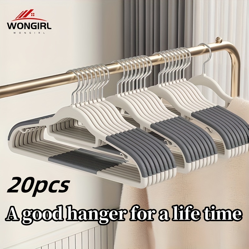 

20- Plastic Hangers – , , -saving Clothes Hangers Non-slip Pads & Contoured For And Dorm Use