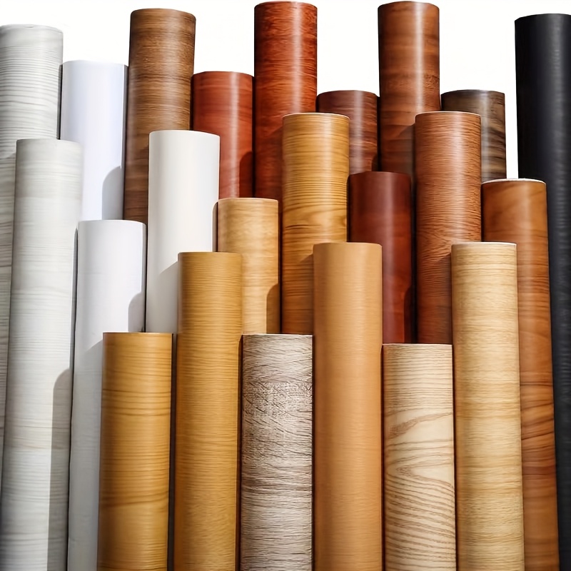 1 roll of wood grain patterned contact vinyl wallpaper waterproof oil resistant and high temperature resistant wall sticker peel and stick wallpaper for renovation concealing   and color   to apply easy to cut