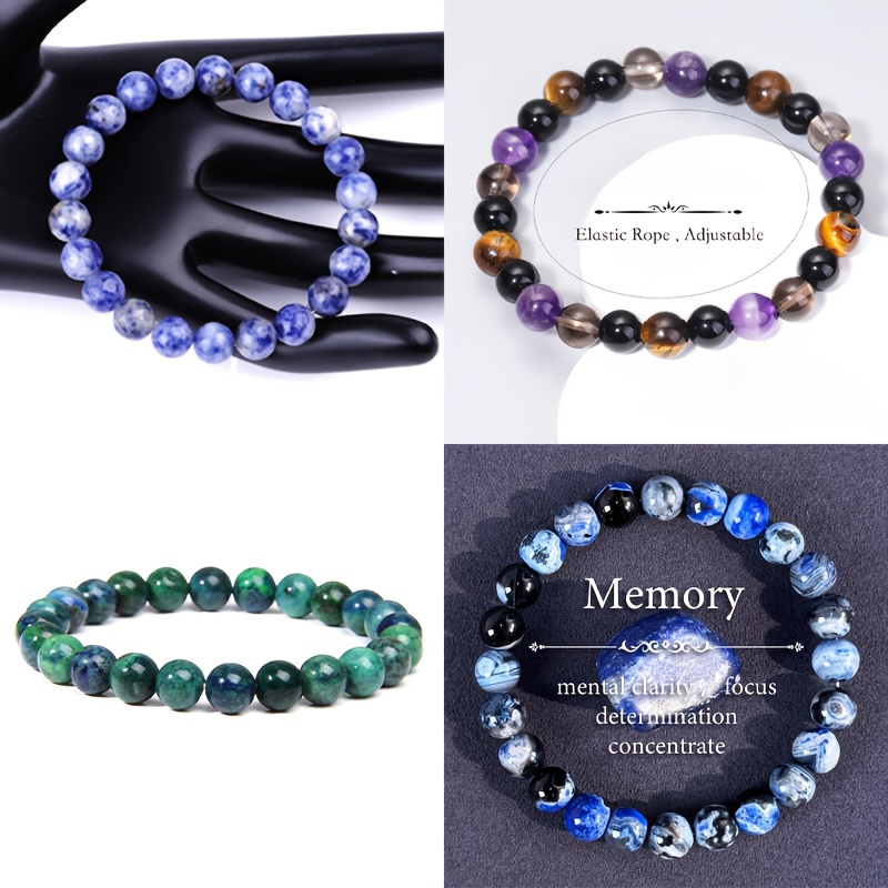 8mm Fire Agate Bracelet Natural Stone Beads Ethnic Style
