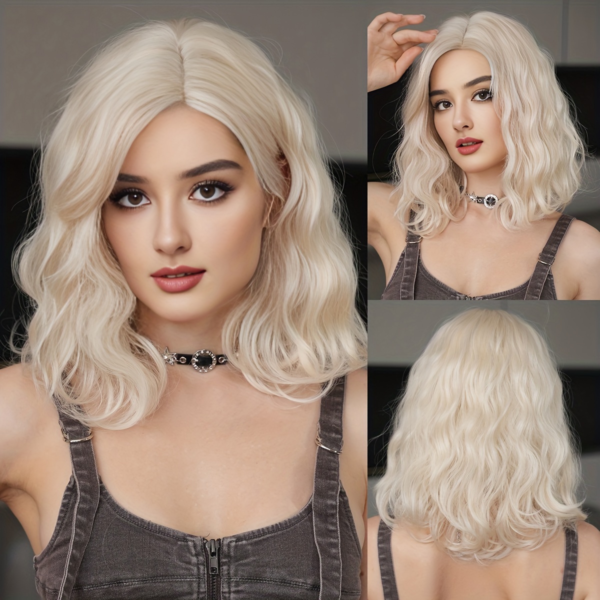 

Namm High-density Synthetic Split Light Blonde Wig, Suitable For Women's And Party Use, Shaped Split Heat-resistant Wig