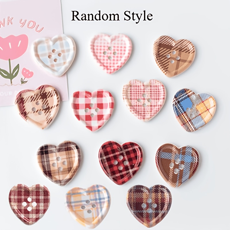 TEMU Random Style Mixed Vintage Heart-shaped Button - Suitable For Sewing And Crafts, Suitable For Clothing And Projects, Sewing Supplies Additions