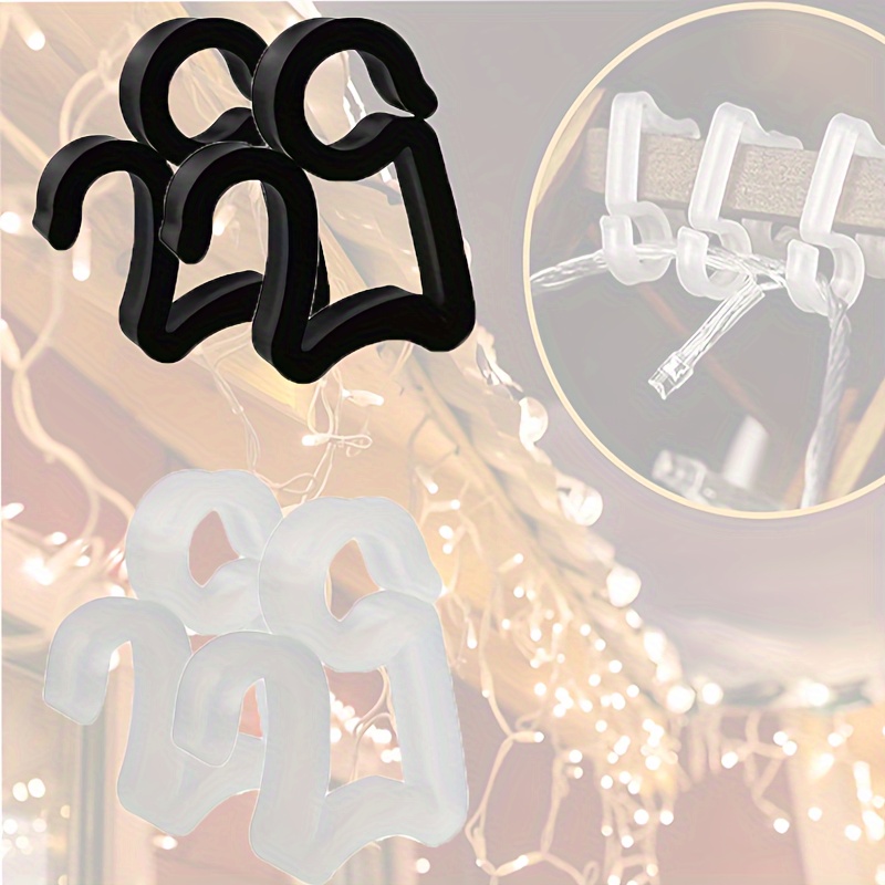 

50//200pcs Christmas Rain Gutter Light Clips Music Light Hooks