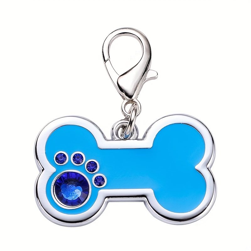 TEMU Custom Print Id Tag - Durable Alloy, Personalized Lettering Name & Phone Number, Fashionable Cat Collar Jewelry, For Identification And Trend