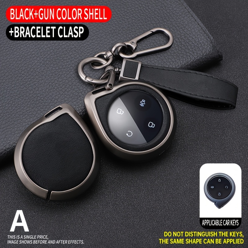 TEMU 4buttons Alloy Car Key Case Cover Protective Shell Fob For Mountains Truck Gwm Pickup Series Car Interior Additions
