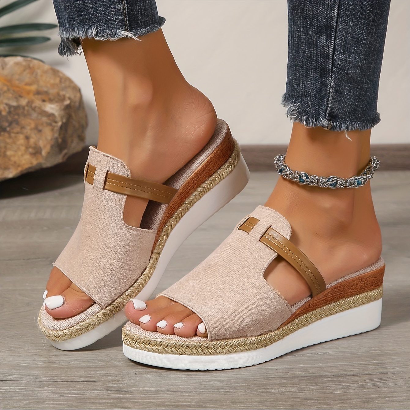 sandali espadrillas zeppa in stile bohemien donna Temu Italy