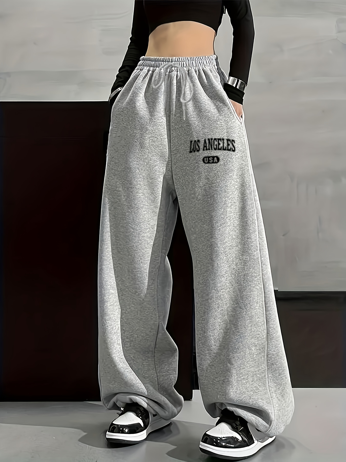 High-Waist Wide Leg Trousers