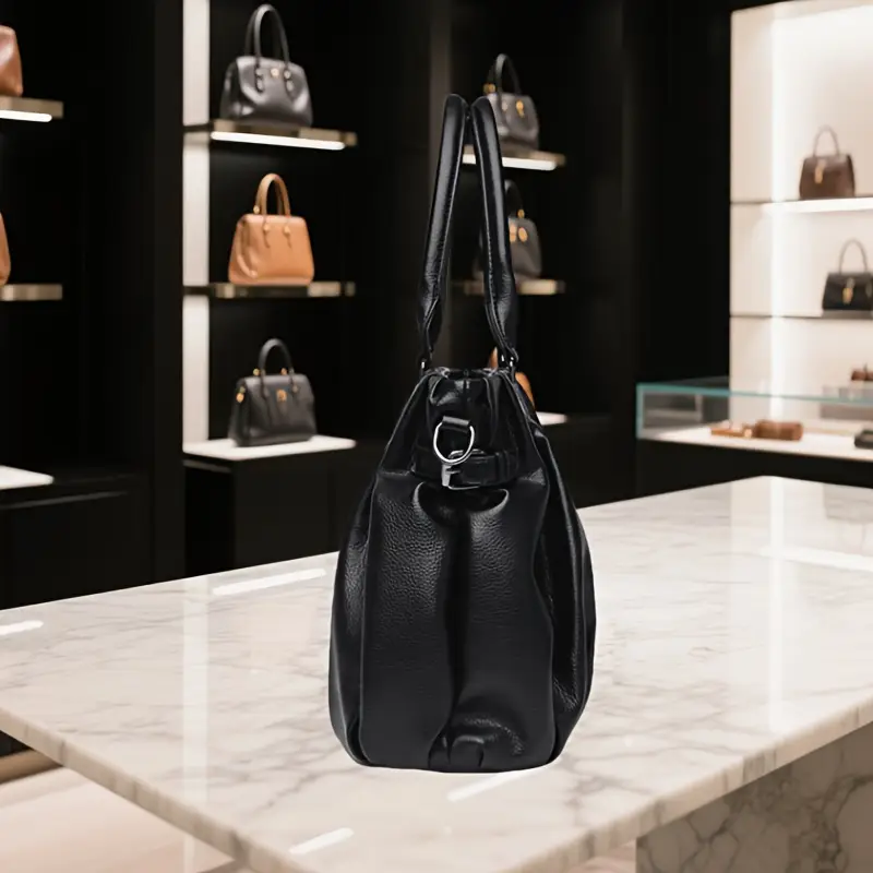 womens fashion crossbody shoulder bag gloss minimalist with smooth lines exquisite pleated details for dimensionality and adjustable strap for versatile use as a handbag shoulder bag daily business and occasions ideal holiday gift in 2025 crocodile texture style trendy elements essential urban womens accessory Product details 7