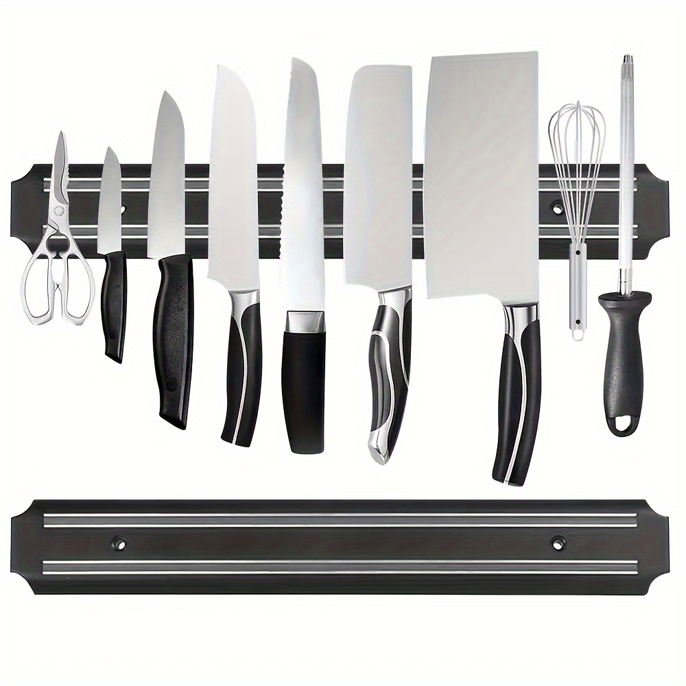 

Magnetic Knife Holder - 8" Wall-mounted, No-drill Kitchen Organizer For Knives & Utensils, Space-saving Design, Home And Restaurant Use, Best For Christmas