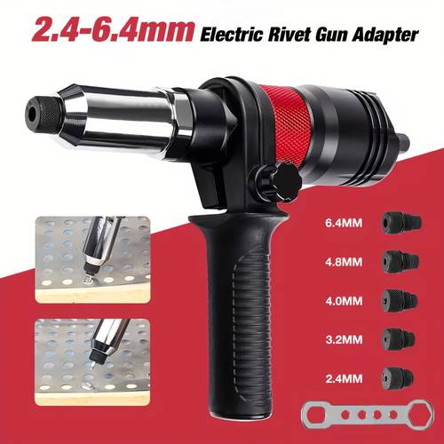professional rivet machine kit household rivet gun adapter multifunctional automatic rivet gun rivet drill additions and tools with wrenches and handles 2 4 0 4 8 6 4mm