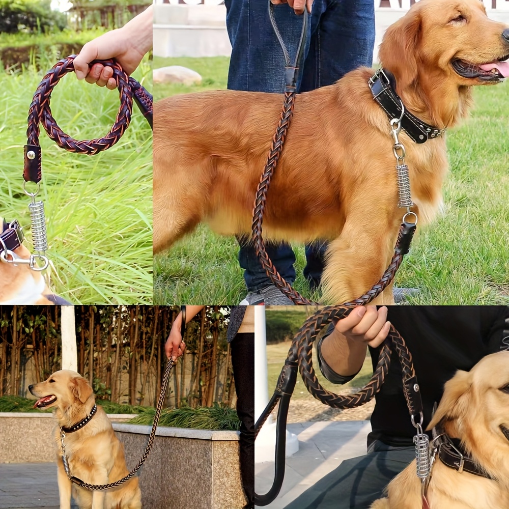 Cowhide Traction Leash, Soft and Comfortable Design