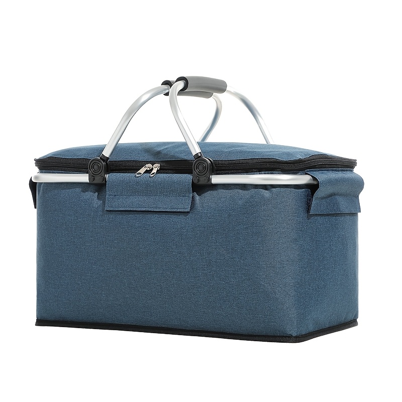Large Capacity Aluminum Insulated Storage Basket, Thick Foam Lining, Durable, Non-food Contact Frame, Use, Ideal For Outdoor Gatherings, Parties, Travel Non-food Direct Contact