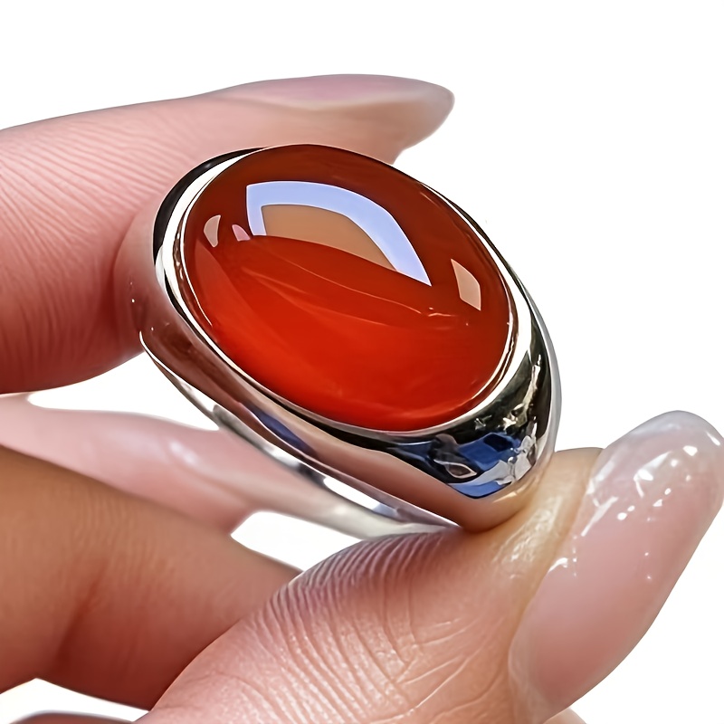 european mens womens ring oval imitation