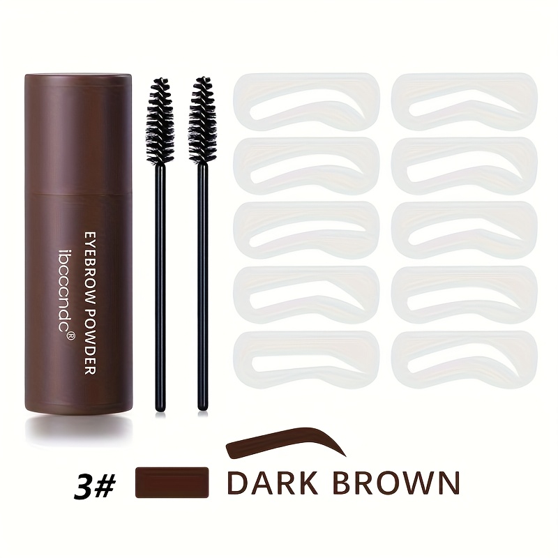 TEMU Eyebrow Shaping Kits, Eyebrow Powder Stick+ Eyebrow Stencil+ Eyebrow Brush, Long Lasting Eyebrow Enhancers Styling Sets