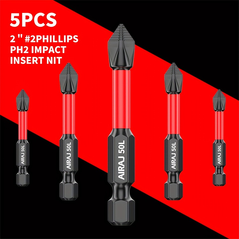 

5/10/20pcs 50mm/1.96 Screwdriver Bit, , For Plastic Products, Wood Products, Metal Products In , , Offices, Etc.