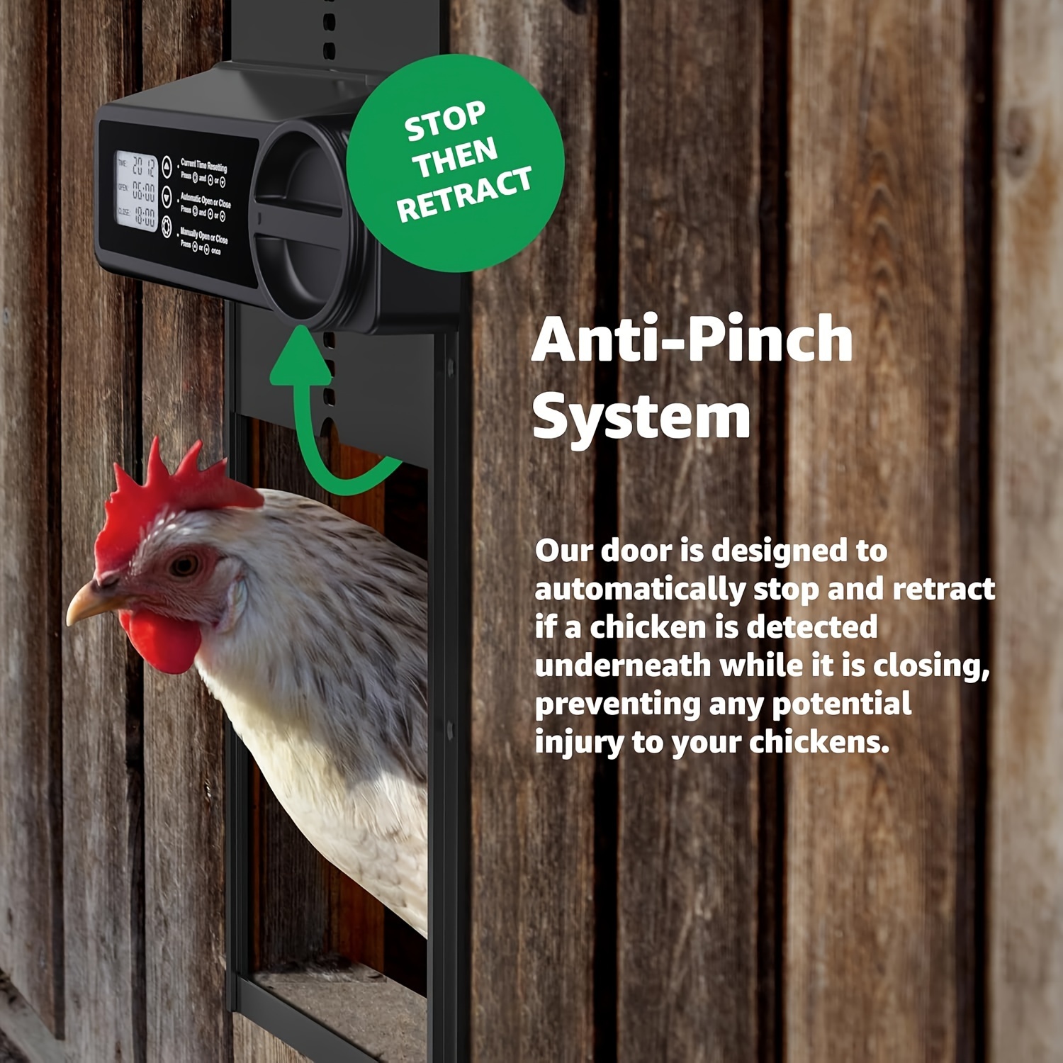 Metal Automatic Chicken Coop Door Anti Safety System Temu