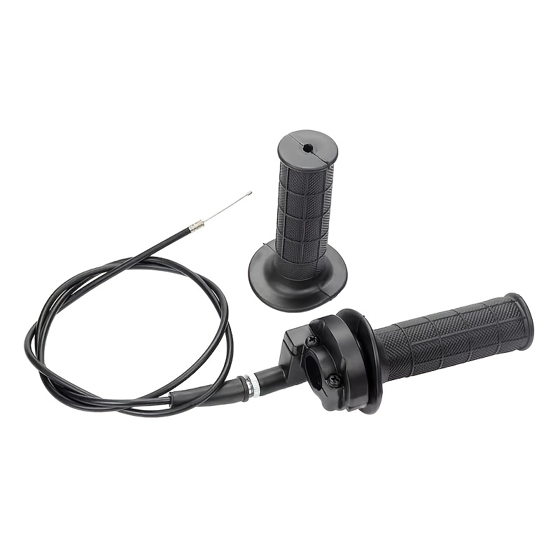 TEMU 1pair Universal Throttle Accelerator Handle Grips And Cable Set Motorbike Accessories Handle Bar 7/8" 22mm Motorcycle Grip, Bike Handlebar
