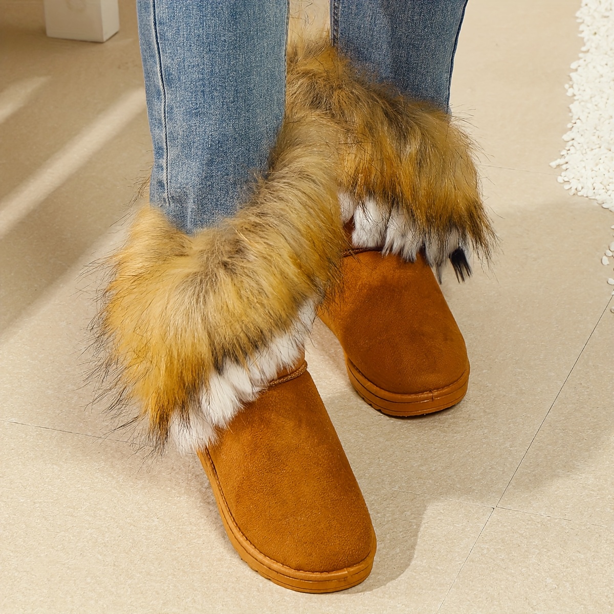 Stylish Faux Fur Boots for Women