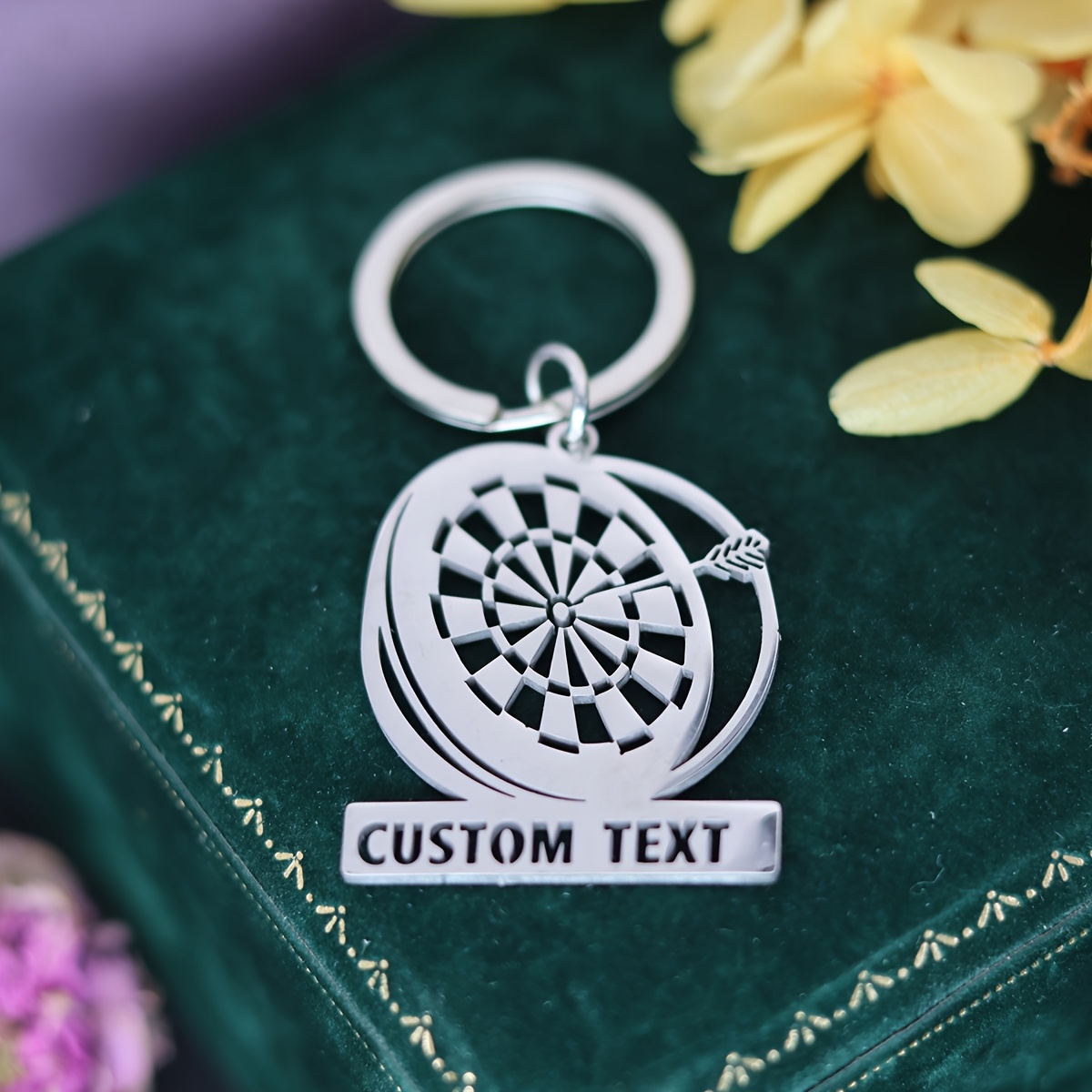 Creative Customized Darts Keychain, Laser Engraved Nameplate Arrow Key Chain, Stainless Steel Custom Diy Handmade Keyring