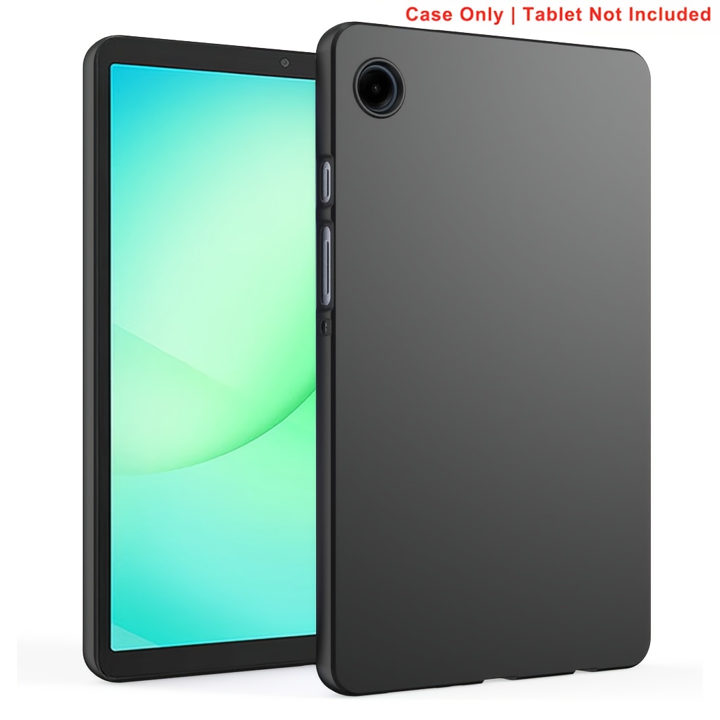 TEMU Tpu Black Case For Galaxy Tab A11 2025 8.7'' Sm-x133 Sm-x135 Sm-x135f Frosted Cases Shockproof Soft Flexible Tablet Protective Shell Black Back
