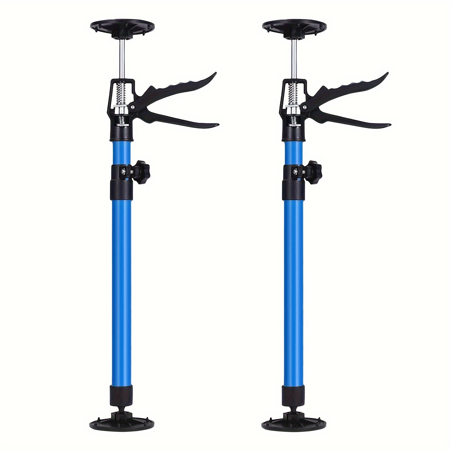 

2pcs Adjustable Metal Support Poles, 3rd Hand Tool Cabinet Jacks, Telescopic Steel Labor-saving Hand Work Support System For Stairs, , Decks