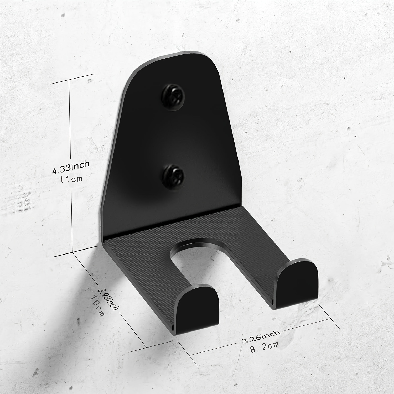 Barbell Hanger, Bar Wall Rack, Vertical Barbell Mount Rack, Black Powder Coated, Space Commercial Or Home Gym Accessory, Holds Under Bar Size