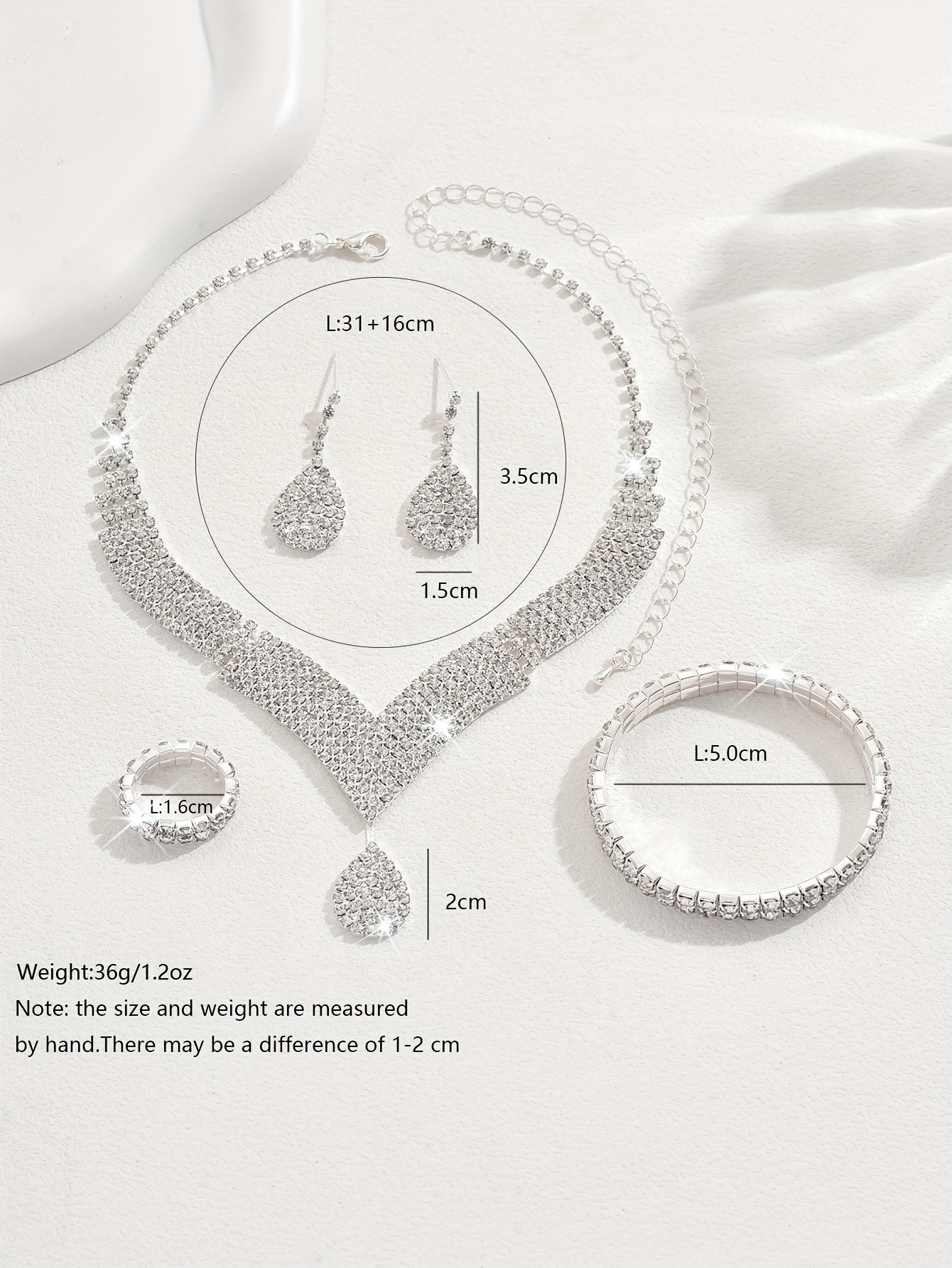 5pcs Evening Clutch Bag and Jewelry Set Rhinestone Shiny Dinner Clutch Purse Handheld Crossbody Lady'S Wedding Dance Vacation Party Match with Classic Elegant Necklace Earrings Bracelet Ring, Clutch Bags for Women Elegant, Elegant Evening Clutch