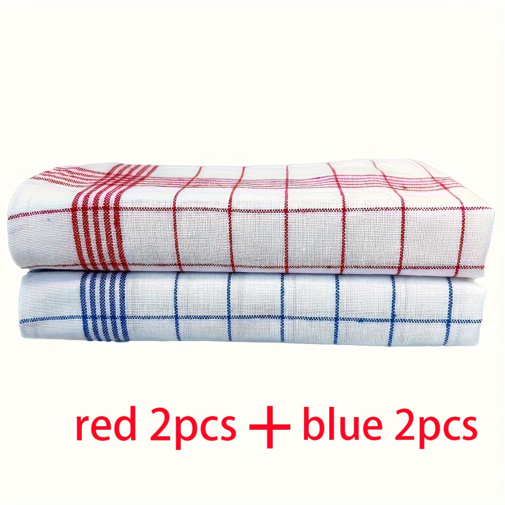 Image of 4pcs Set Of Large Kitchen Dishcloths, Super Absorbent And Soft Dish Towels, Bright Colored Tea/bar Towels, For Washing And Drying Dishes And Home Use, Large Square Towels, Kitchen Towels, Tea Towels