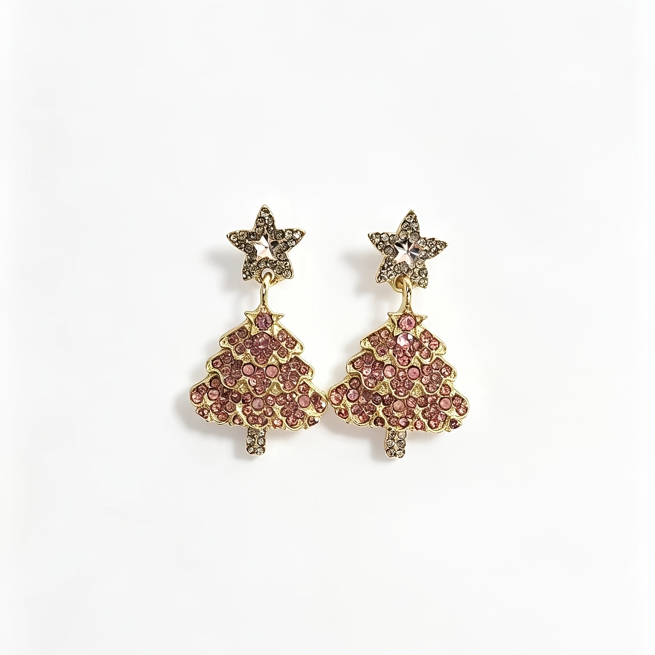 TEMU 1 Pair -top Christmas Tree Drop Earrings, And Ear Jewelry, Perfect For Christmas, Halloween, Valentine's Day, Anniversary, Wedding, Birthday,