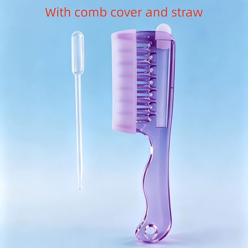 TEMU 1pc Clear Crystal Ball Liquid Conduction Comb Massage Comb, With Massage Head Scalp Comb Hair Nourishing Liquid Conduction Comb Suitable For