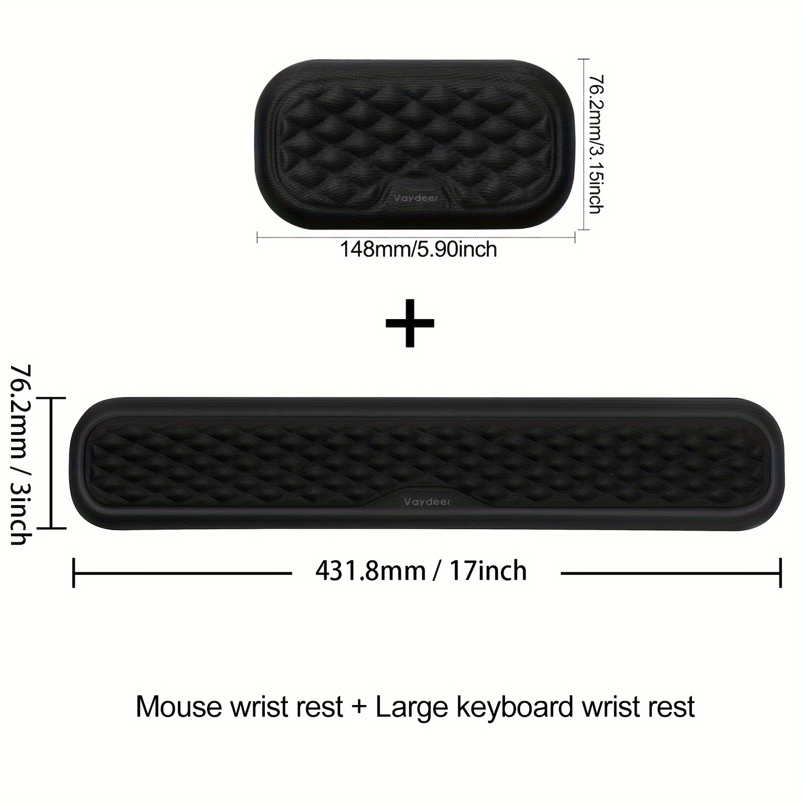 E-shop Tastatur- und Maus-Handgelenkstütze, Ellbogenstütze, Ergonomische Computer-Handgelenkstütze, Desktop Soft Memory Foam Armlehnenpolster,