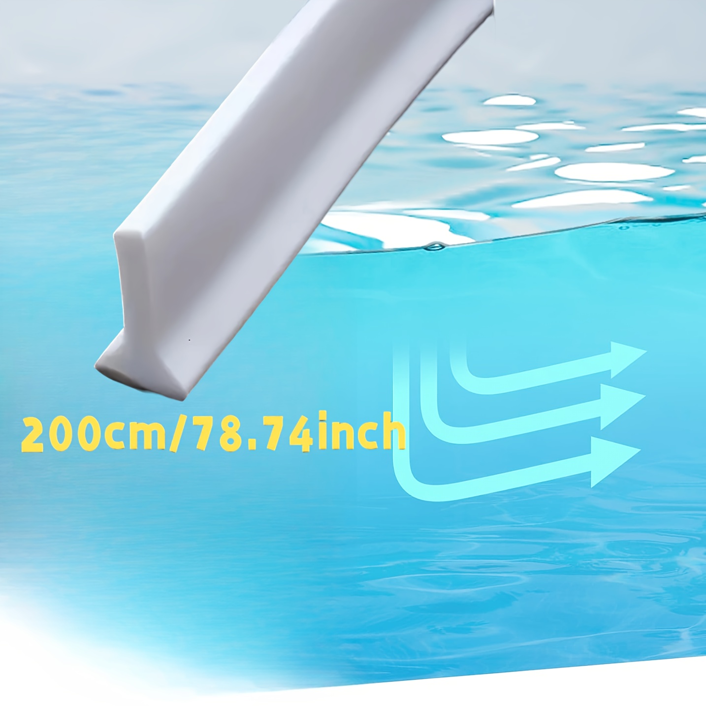1pc 118 11 inch bathroom strip self   foldable floor and countertop water barrier   wet and dry   strip shower   anti overflow   in three sizes 39 37 78 74 118 11 inches