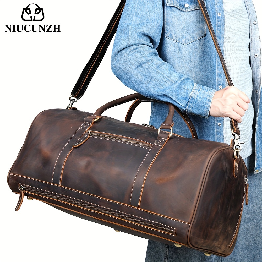 bolsos cuero hombres bolsas tote en piel capa Temu Ecuador