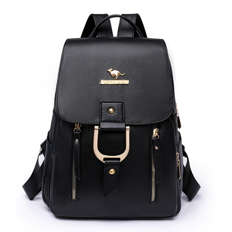 Solid Versatile High-end Women's Backpack For Travel, Work, , Large Capacity Casual Bag