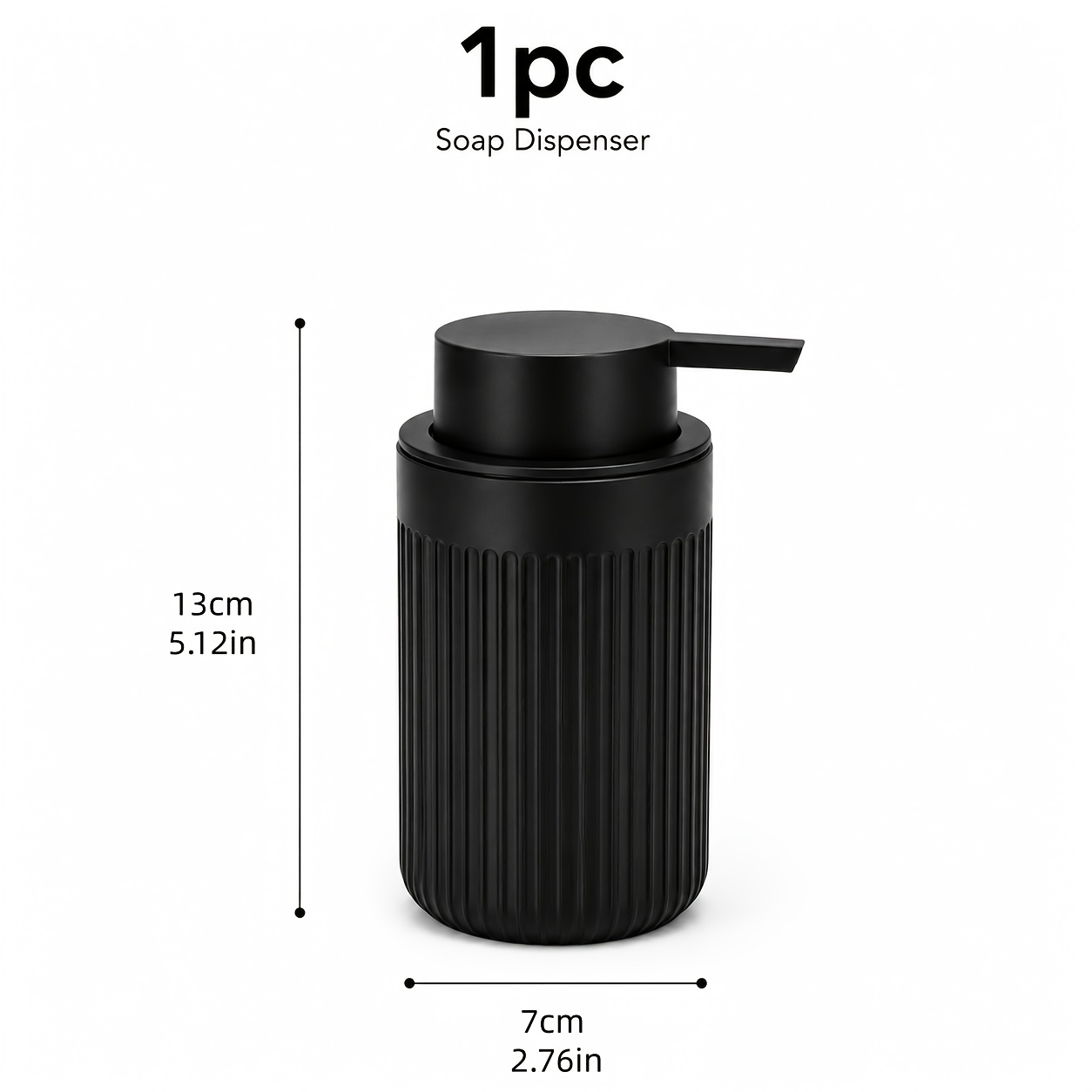 TEMU High-quality Manual Soap Dispenser For Bathroom - With Non-slip Stripes For Hand Protection, Made Of Durable Material, Suitable For Bathroom And