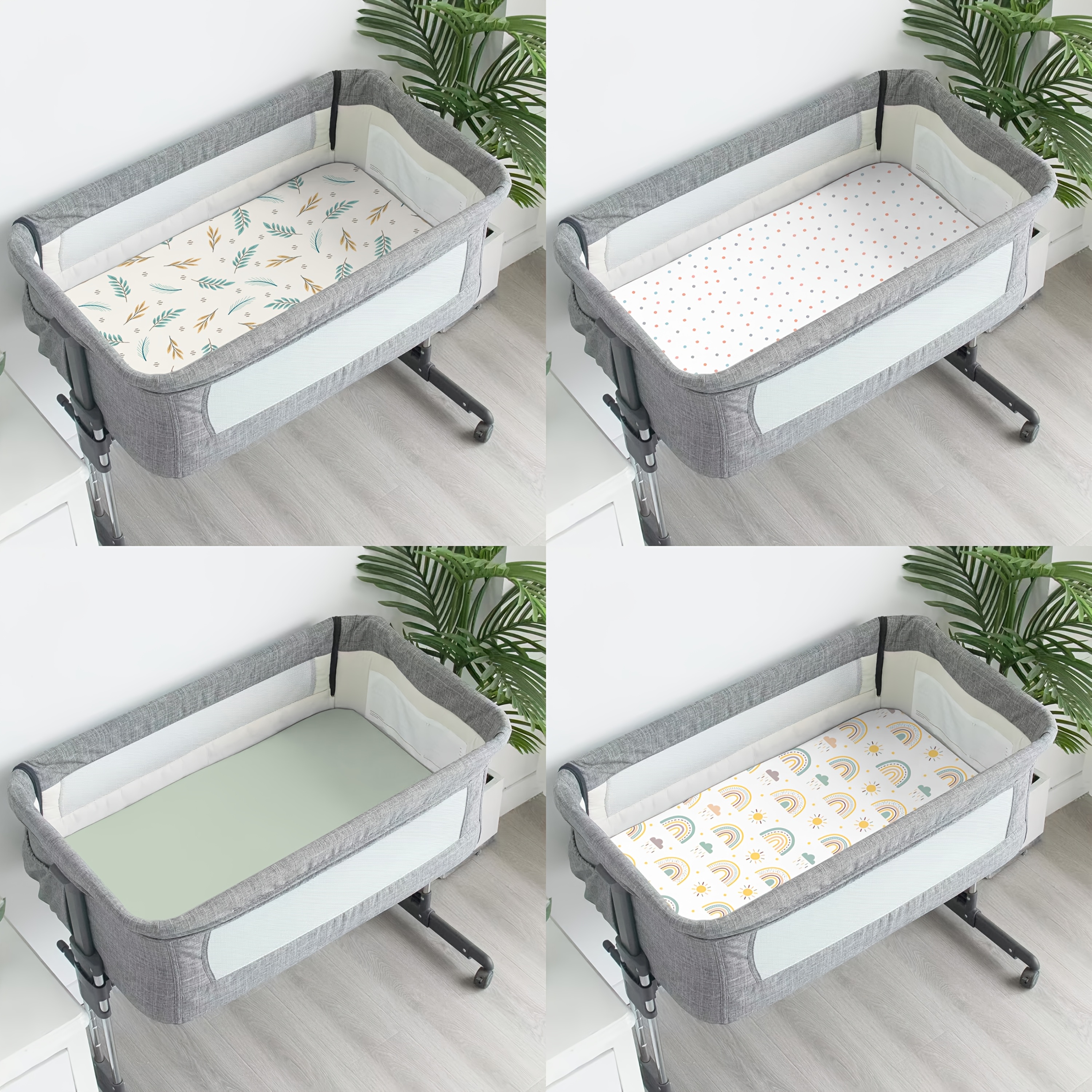4pcs Small Bed Sheet Set, Multiple Colors And Washed, Size 20 * 33 * 4 Inches Suitable For Use On Multiple Mattresses, Soft And Fabric, Gentle And Non Irritating, Universal Style