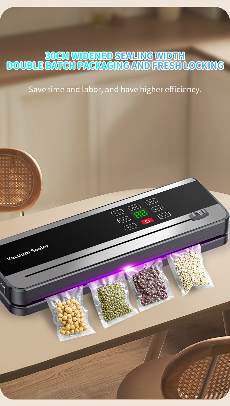 multi function automatic food sealer portable wireless vacuum sealer with manual start pause digital charging display snack bag sealing machine long food preservation for home use compact and design suitable for kitchen and Product details 3