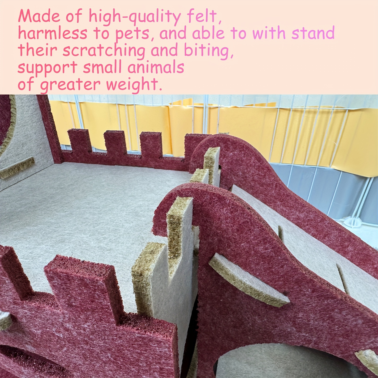 Double-Layer Pet Bed with Detachable Hideout