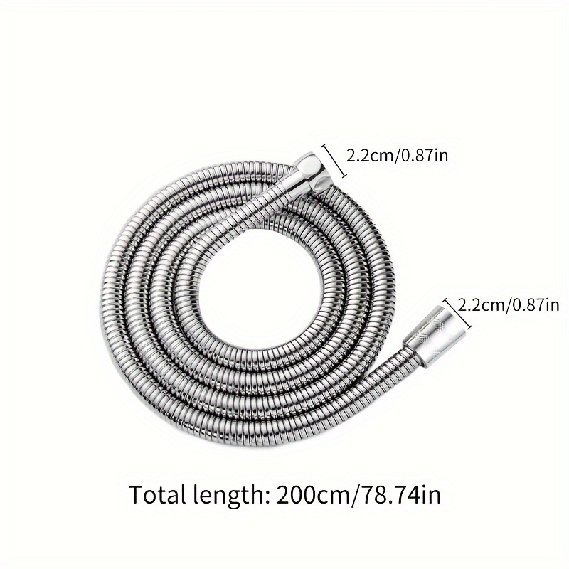 Silvery 1.2m/1.5m/2m/: Shower Hose Shower Head Water Pipe Water Heater Additions Stainless Steel Rain Shower Pipe Extension