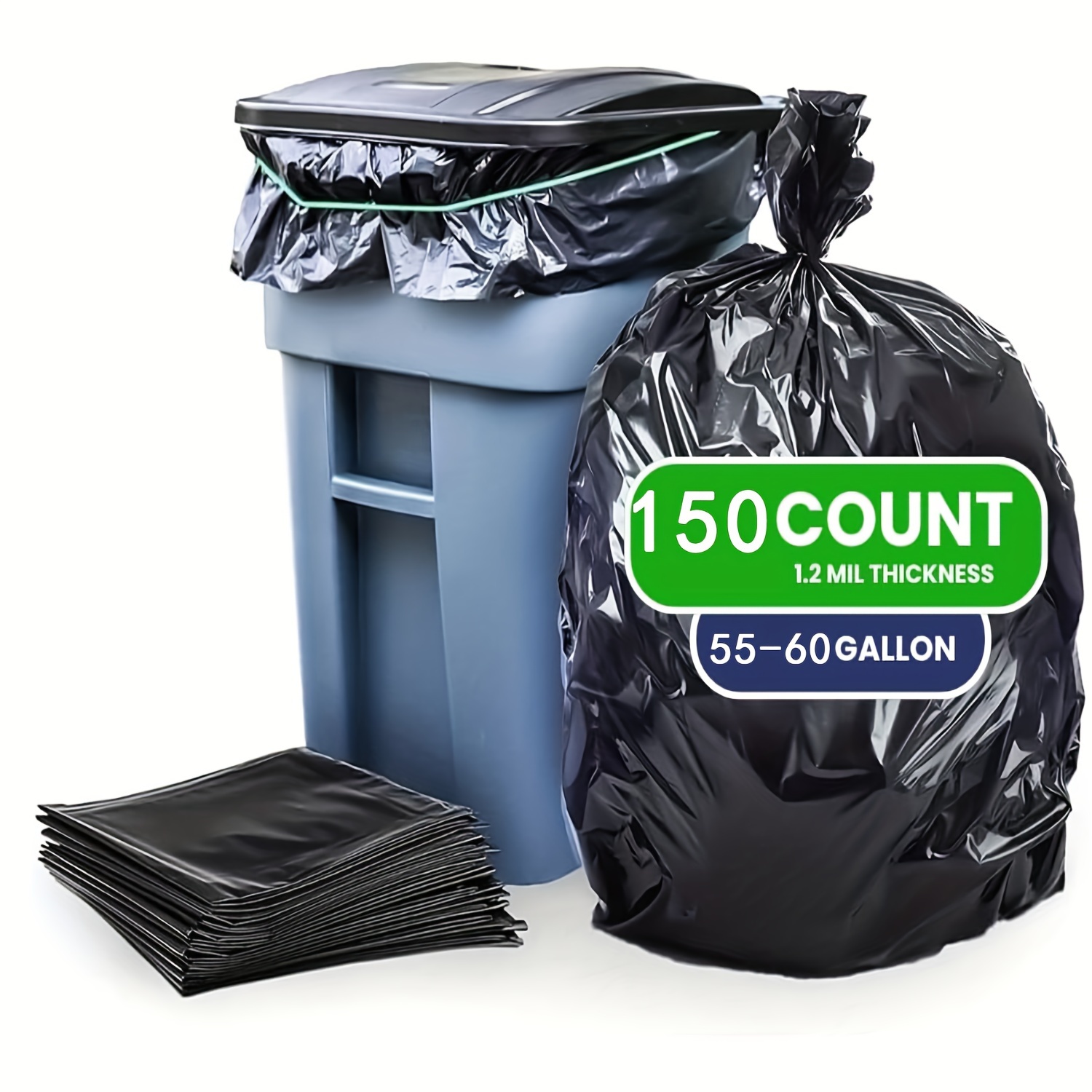 

Oversized Bag Super 55-65 Gallon Duty Trash 50/ / 150 , For And Use And Camping For Homes