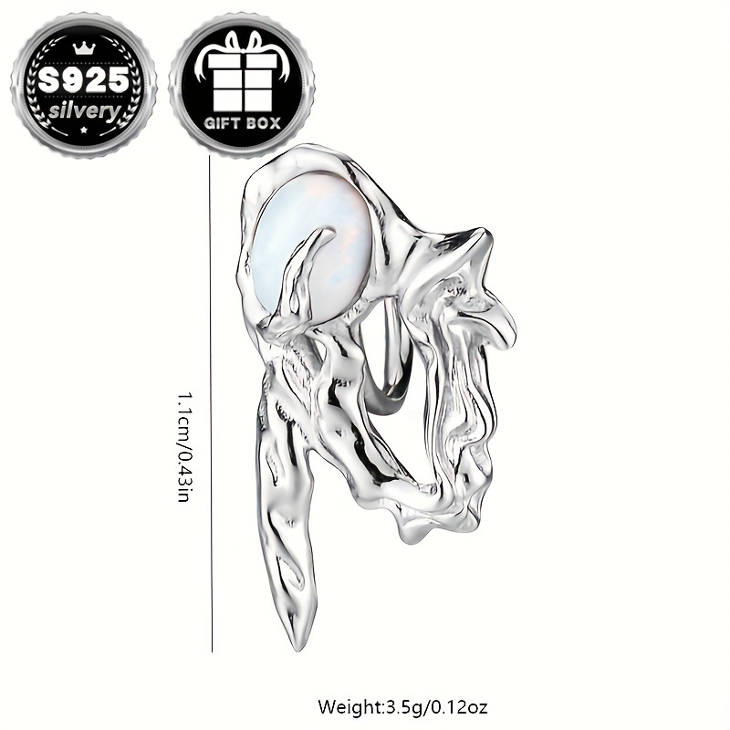Hypoallergenic Silvery Texture Earrings for Women