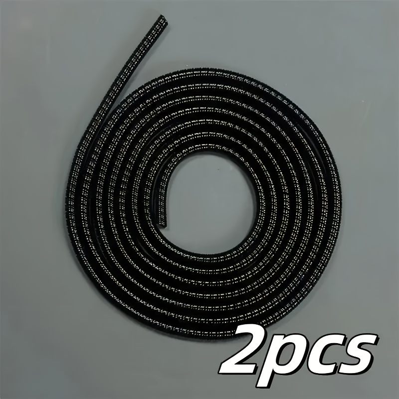 2pcs White And Black Charging Cable Protectors, 4.6 Feet Elastic Data