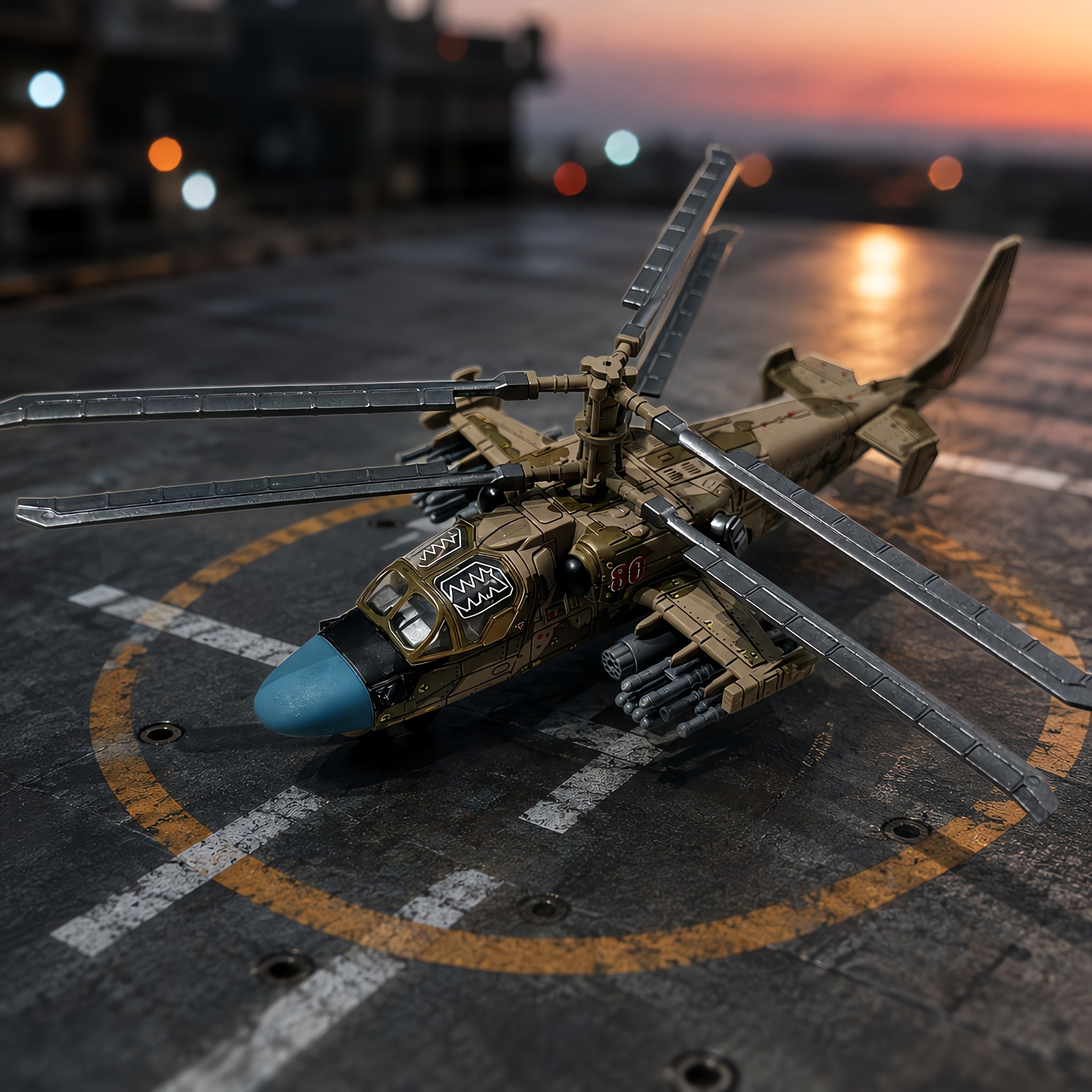 Realistic Helicopter Building Model Kit