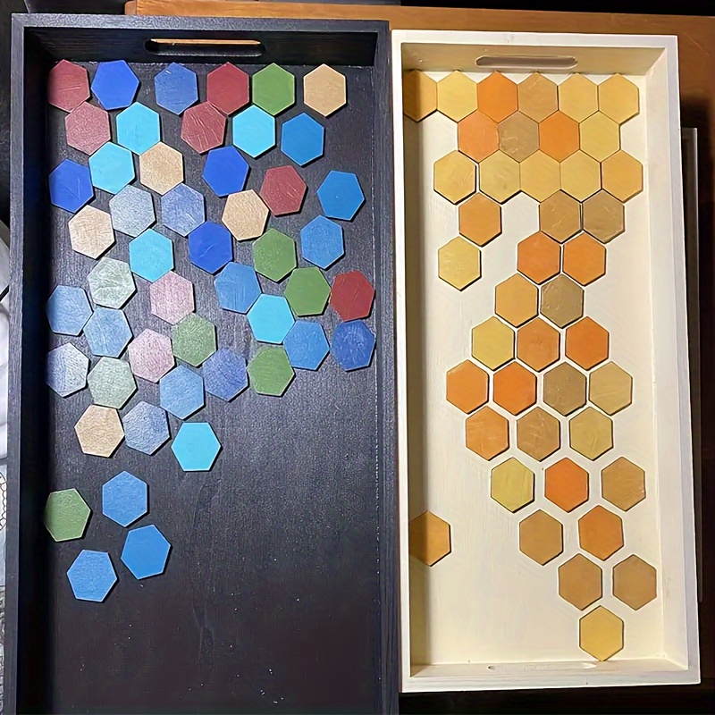 100 Wooden Hexagon Pieces for DIY Crafts and Decorations