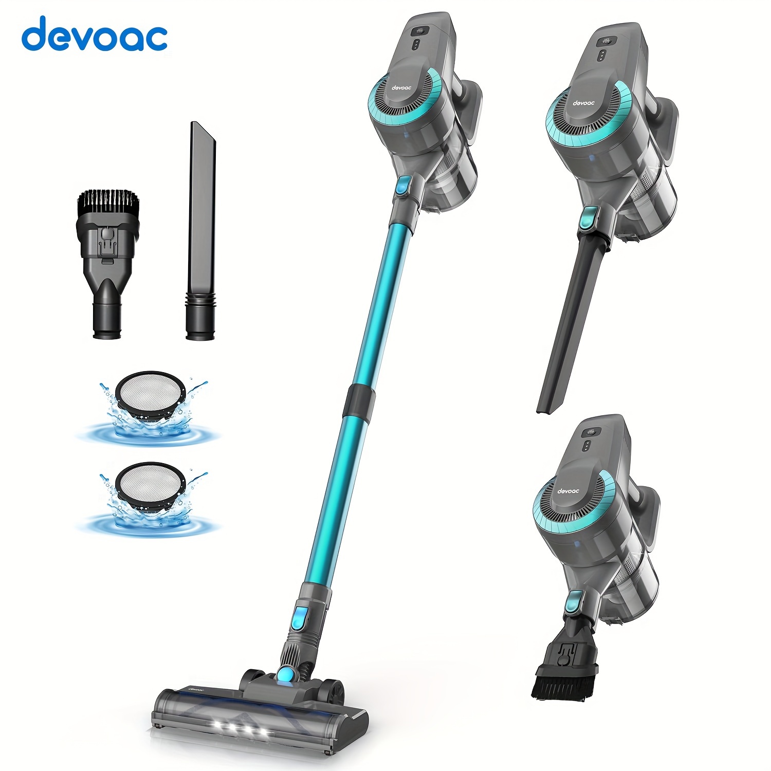 

Cordless Vacuum Cleaner, 6 In 1 Ultra-lightweight Stick Vacuum, 2200mah Battery Up To 40mins Runtime, Powerful Handheld Vacuum For Hard Floor Carpet Pet Hair Home