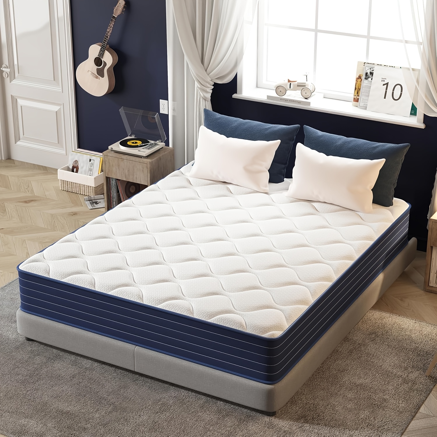 Image of Hybrid Mattress 25- Pocket-spring Mattress With Springs With A Foam Layer, Medium-firm Support, Shock-absorption Technology, A Breathable Sleeping Surface, And Of The Box