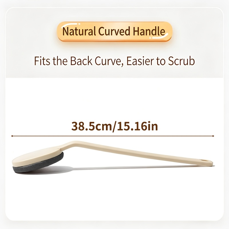 3pcs Long Handled Bath Brushes Set with Replaceable Scrubbing Pads