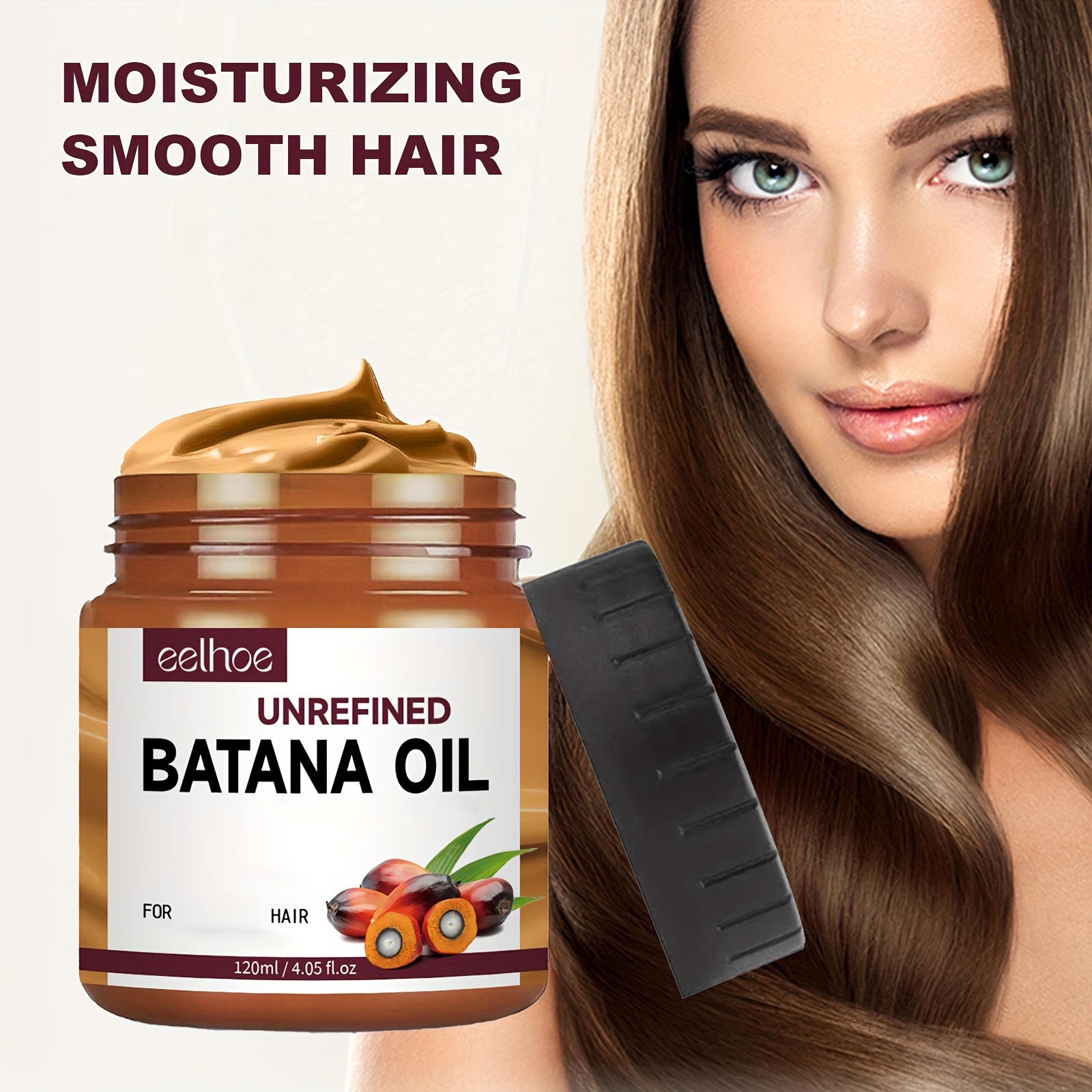 1pc 120ml/4.05oz Batana Oil Hair Conditioner, Long-lasting Moisturizing Hair Mask, Silky Texture Easy to Absorb, Making Hair Soft Shiny, Suitable for All Hair Types, Hair Care Gift