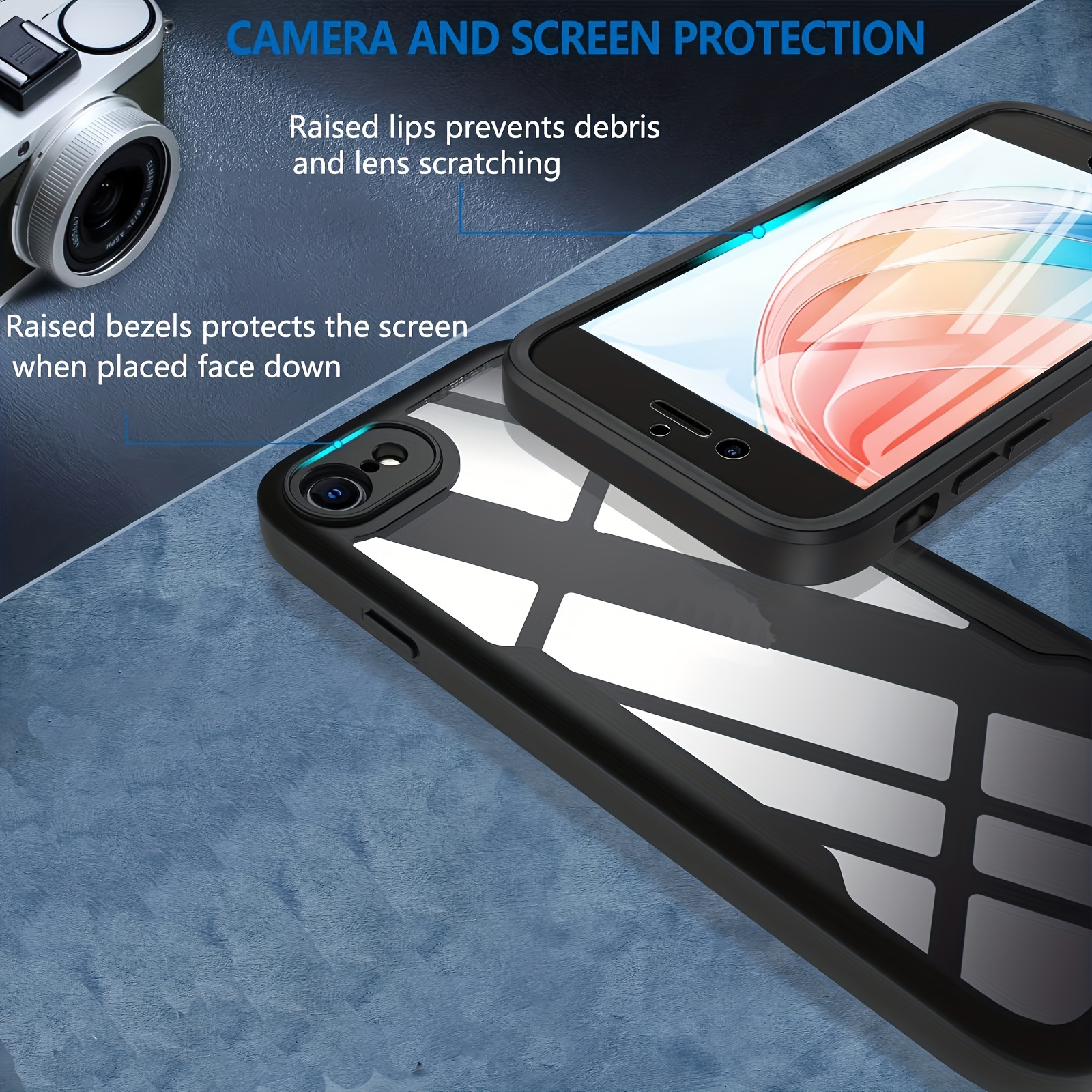 Protect Iphone 14/13/12/11 Pro Max 360° Transparent Case - Temu