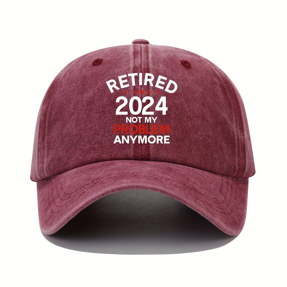 Retired Since 2024 2025 Hat, Adjustable Cotton Embroidered Baseball Cap For Retirees Dad Mom Grandpa Grandma Men Women-963130